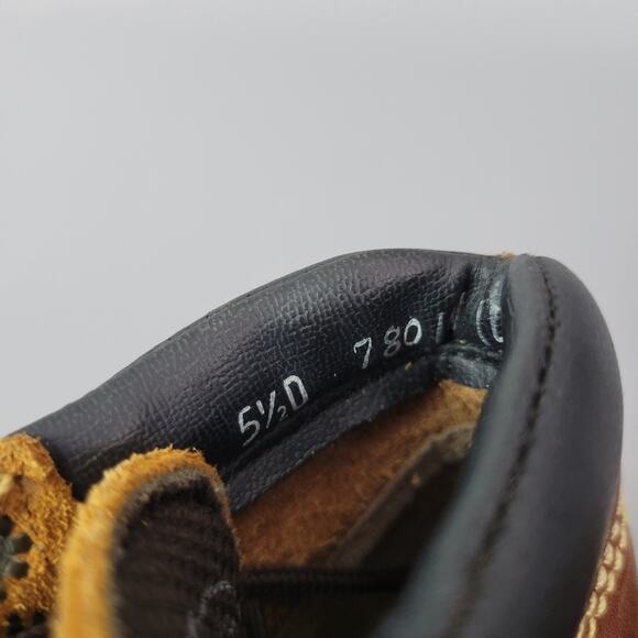 Justin Kiltie Roper Lace Up Toddler Boots Brown Leather Size 5.5 D Baby Justin - Picture 6 of 11